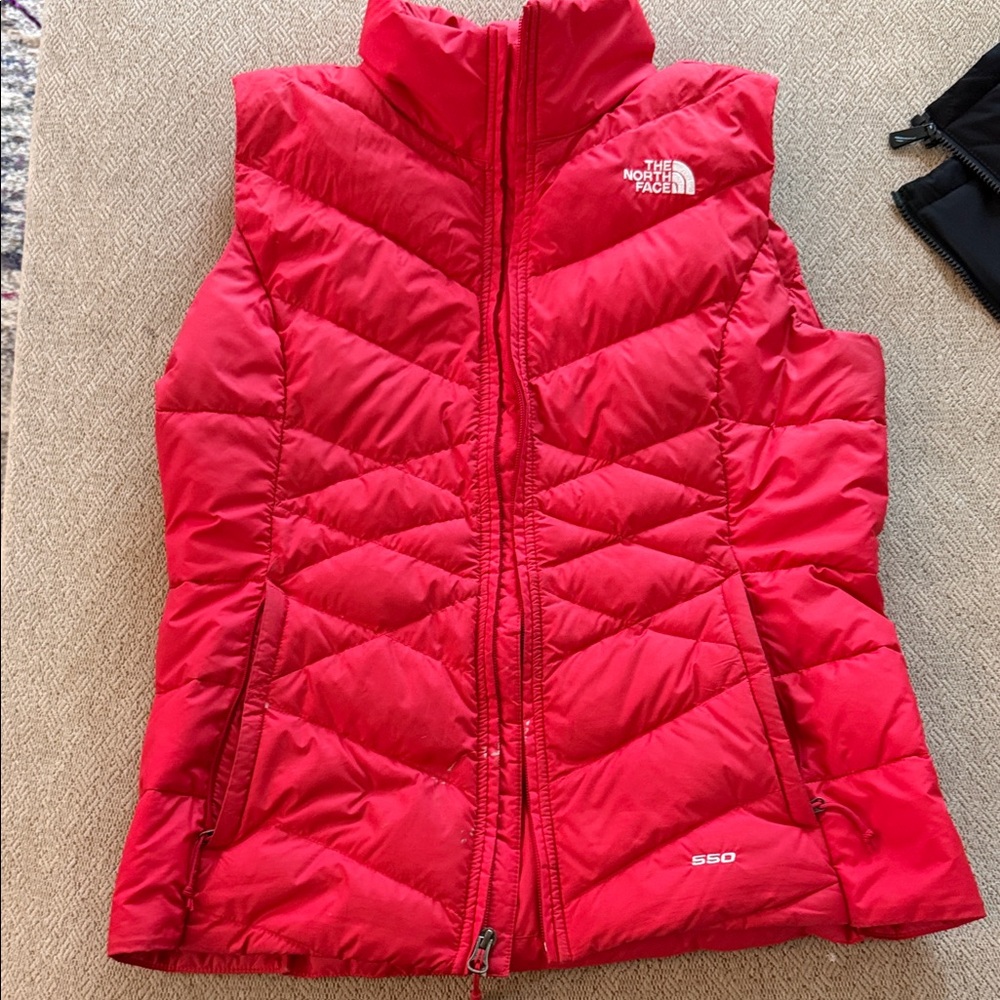 The North Face Red Quilted Down Vest - Women's